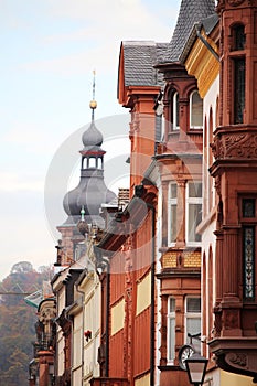 Hauptstrasse Main street in German in Heidelberg, Germany