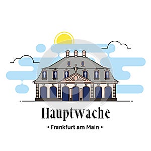 Hauptwache Frankfurt am Main illustration in Germany