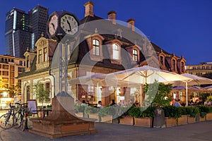 Hauptwache at night, Frankfurt, Germany