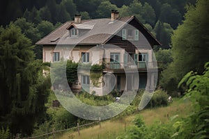 Haus mit rettungsring. Generative AI