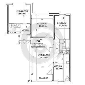 Hause plan of drawing building