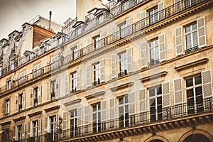 Haussmann building in the center of Paris