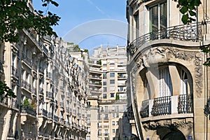 Haussmann building in Paris street