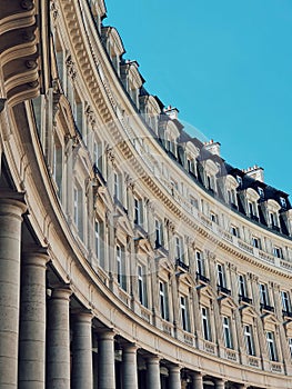 Haussmannian buliding, city center of Paris, france