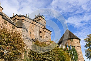 Haut-Koenigsbourg castle, landmark of Alsace, Bas-Rhin, France