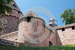 Haut-Koenigsbourg Castle and windmill