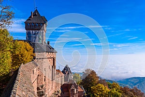 Haut-koenigsbourg - old castle in beautiful Alsace region of France near the city Strasbourg