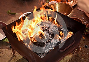 Havan Kund, a ritual of sacrifice made to the fire god Agni in Hinduism