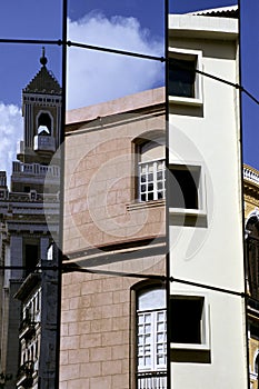 Havana architecture reflecting in a modern building