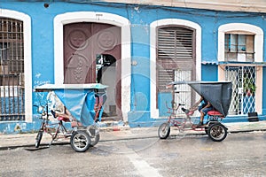 Havana bicycle taxis