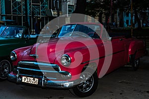 American classic car on the streets of Old Havana, Cuba