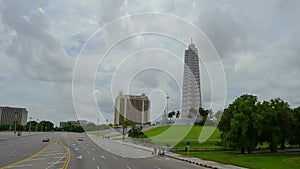 Havana Cuba with blue sky and white clouds