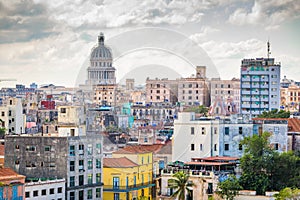 Havana, Cuba downtown skyline