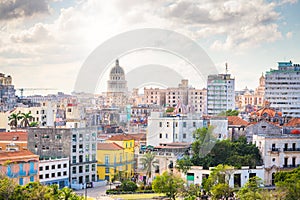 Havana, Cuba downtown skyline