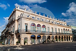 HAVANA, CUBA - FEB 20, 2016: Palacio de los Capitanes Generales on Plaza de Armas square in Havana Vieja. It is the