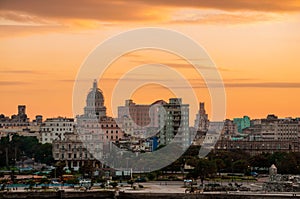 Havana (Habana) in sunset