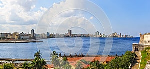 Havana Skyline from Castillo de los Tres Reyes del Morro