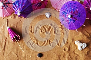 Have fun written on sand