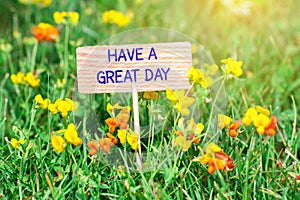 Have a great day signboard