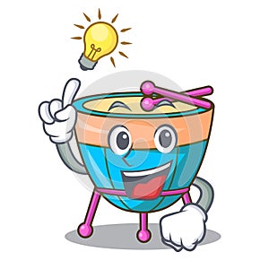 Have an idea cartoon timpani isolated on the mascot