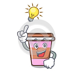 Have an idea coffee cup mascot cartoon