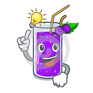 Have an idea grape juice bottle with label cartoon