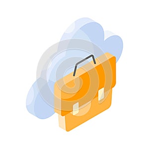 Have a look at this amazing isometric icon of cloud portfolio, cloud management vector design