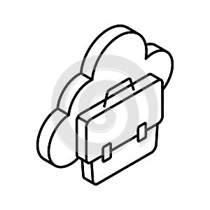 Have a look at this amazing isometric icon of cloud portfolio, cloud management vector design