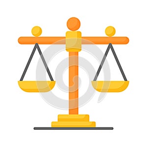 Have a look at this beautiful icon of law scale, justice scale vector