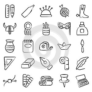 Food Items Doodle Icons Pack photo