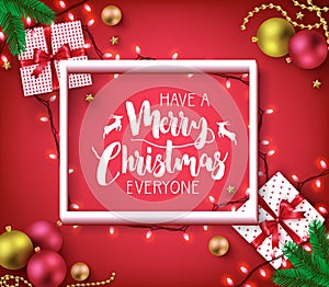 Have A Merry Christmas Everyone Greeting Typography Poster Inside photo