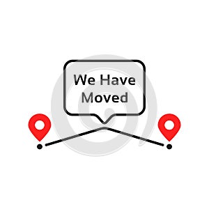 We have moved like geotag place