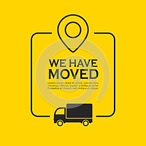 We have moved vector poster