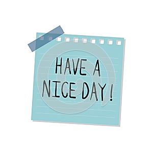 Have a nice day note illustration
