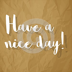 Have a nice day vector Postcard