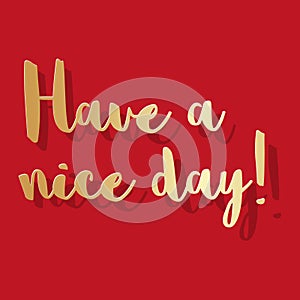 Have a nice day vector Postcard