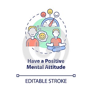 Have positive mental attitude concept icon