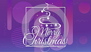 Have very Merry Christmas and Happy New Year we wish you lettering logo on gradient background, Design template with