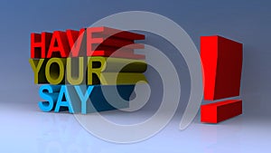 Have your say on blue