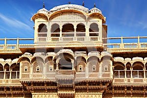Haveli-private mansion in India. Jaisalmer city photo