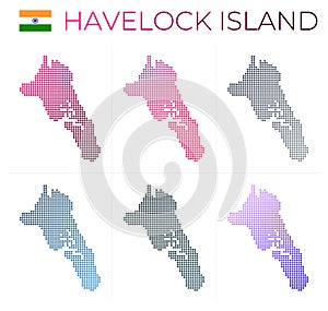 Havelock Island dotted map set.