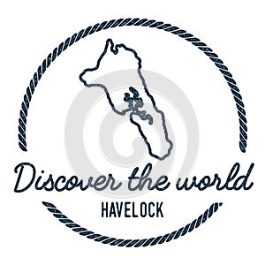 Havelock Island Map Outline. Vintage Discover the.