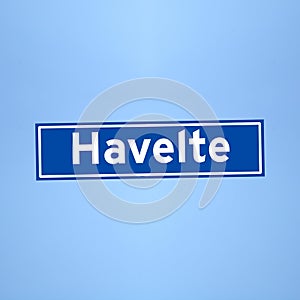 Havelte place name sign in the Netherlands