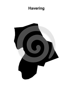 Havering outline map