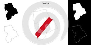Havering outline map
