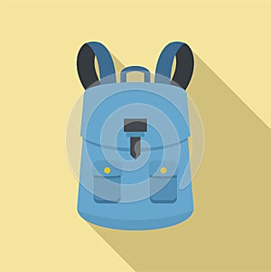 Haversack icon, flat style