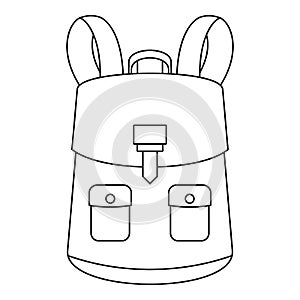 Haversack icon, outline style