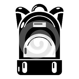 Haversack icon, simple black style photo