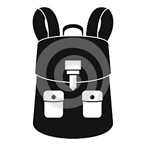 Haversack icon, simple style