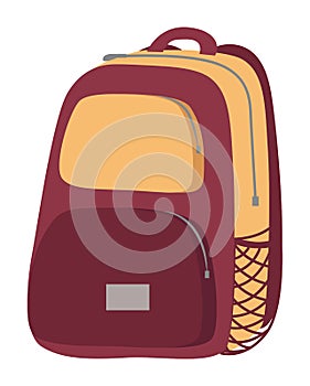 Haversack Object Colorful Close Backpack Vector